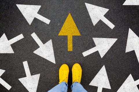 Arrows pointing in different directions