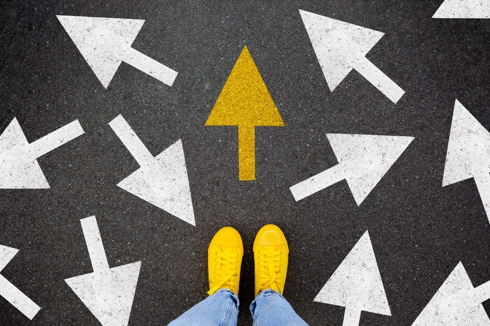 Arrows pointing in different directions